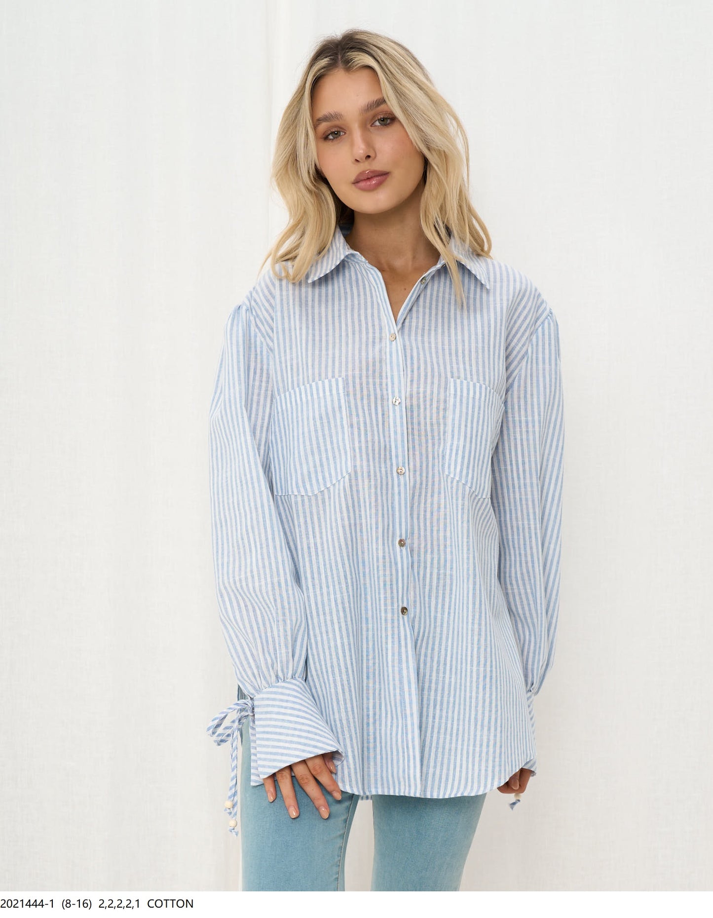 Lila Stripe Shirt - Blue