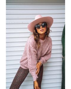 Aspen Cable Knit - Rose